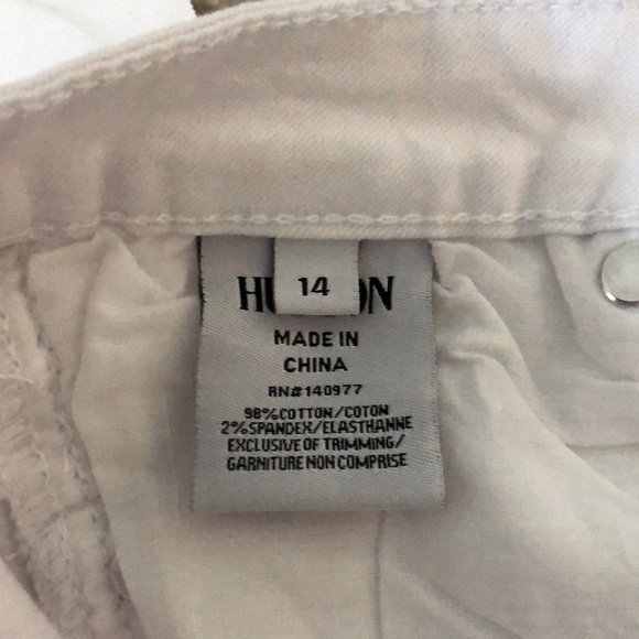 Hudson Kids , White Abyss Ankle Crop Skinny , Distressed Jeans  Kids size 14 - Picture 9 of 12